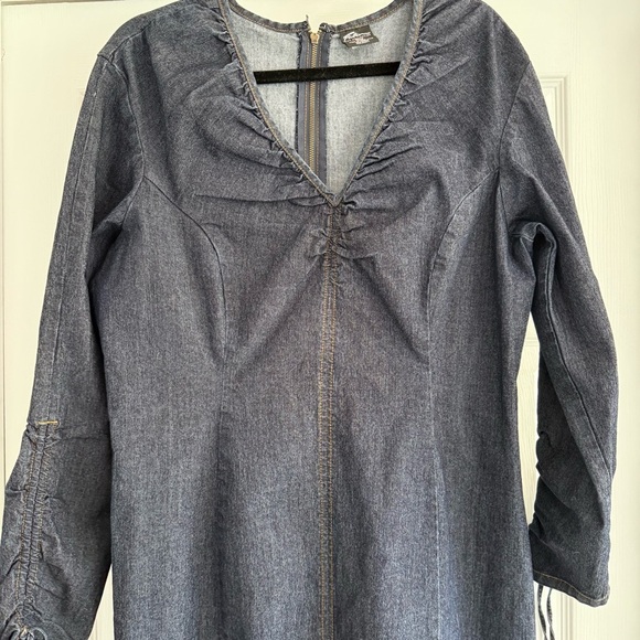 Vintage FUBU Denim Dress Size 16W Y2K Hip Hop Streetwear Long Sleeve - Picture 8 of 12